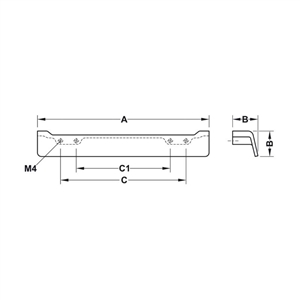 Tay nắm tủ Hafele 106.62.244 (mạ crom bóng)